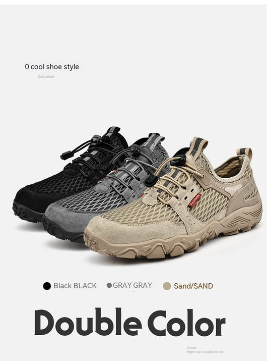 Zapatos de Cuero Transpirables para Hombre - Calzado Deportivo Outdoor de Suela Blanda Antideslizante - Image 64