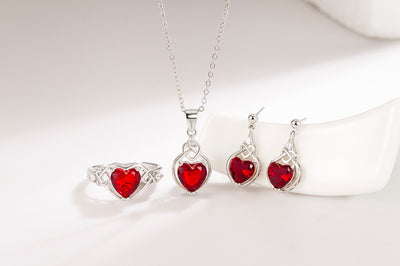 Conjunto de Joyas Corazón de Rubí - Image 9