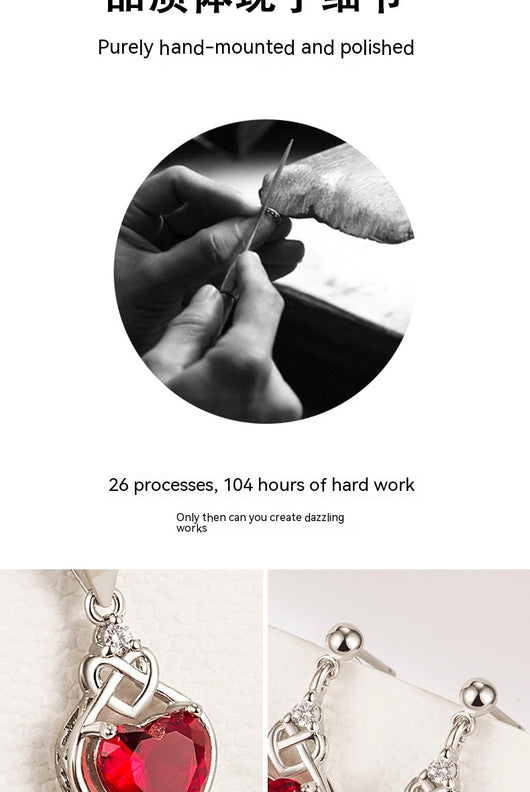 Conjunto de Joyas Corazón de Rubí - Image 12