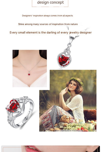 Conjunto de Joyas Corazón de Rubí - Image 19