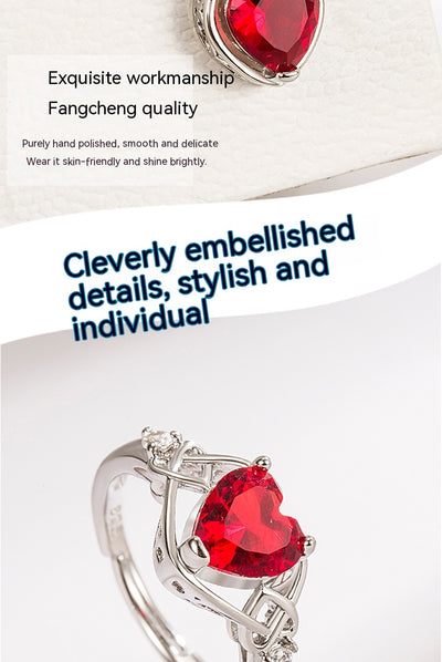 Conjunto de Joyas Corazón de Rubí - Image 23