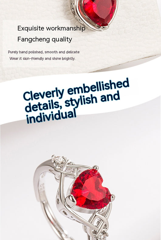 Conjunto de Joyas Corazón de Rubí - Image 23