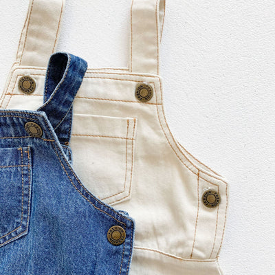 Mono Jumpsuit para Bebé en Denim de Algodón con Detalle Triangular - Image 24