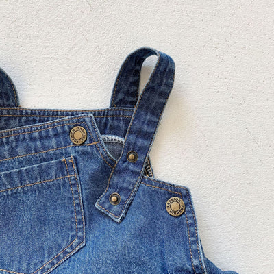 Mono Jumpsuit para Bebé en Denim de Algodón con Detalle Triangular - Image 25