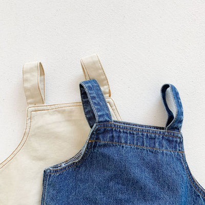 Mono Jumpsuit para Bebé en Denim de Algodón con Detalle Triangular - Image 28
