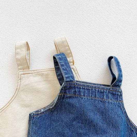 Mono Jumpsuit para Bebé en Denim de Algodón con Detalle Triangular - Image 28