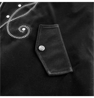 Abrigo Gótico Halloween con Cuello Alzado para Hombre - Image 13
