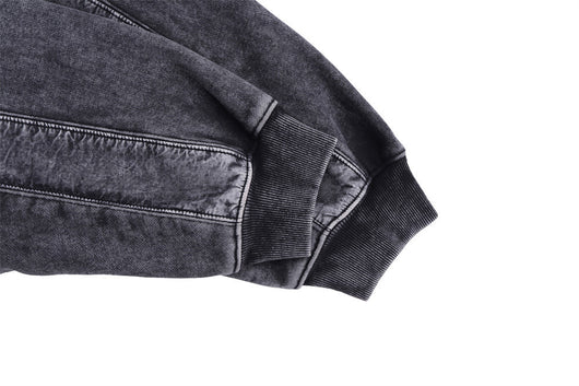 Sudadera Hoodie Hombre Diseño Distressed con Costuras Contrastantes - Forro Polar Grueso Invierno - Image 17