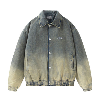 Chaqueta Denim Acolchada con Degradado de Color - Image 20