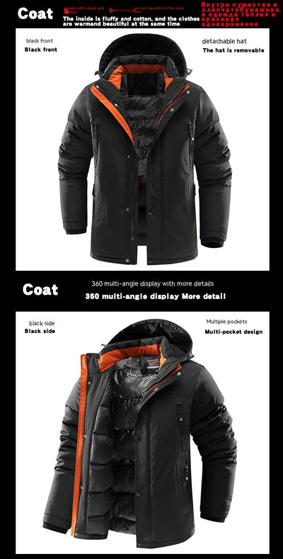 Abrigo Acolchado para Hombre - Chaqueta Térmica de Algodón Grueso - Image 9