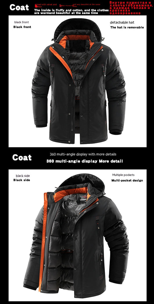 Abrigo Acolchado para Hombre - Chaqueta Térmica de Algodón Grueso - Image 9