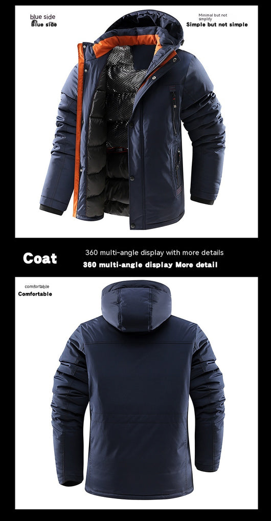 Abrigo Acolchado para Hombre - Chaqueta Térmica de Algodón Grueso - Image 11