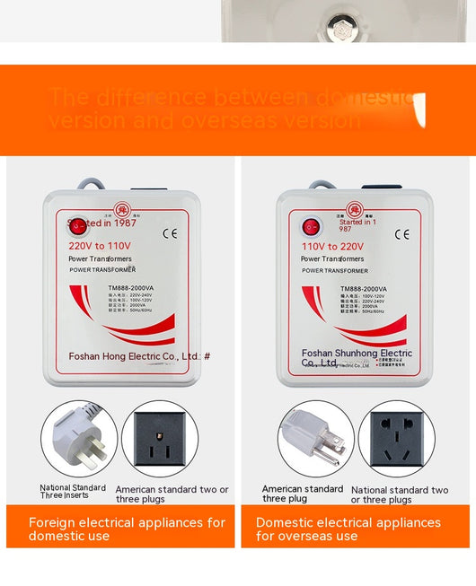 Convertidor de Voltaje 220V a 110V - Transformador Bidireccional para Electrodomésticos - Image 14