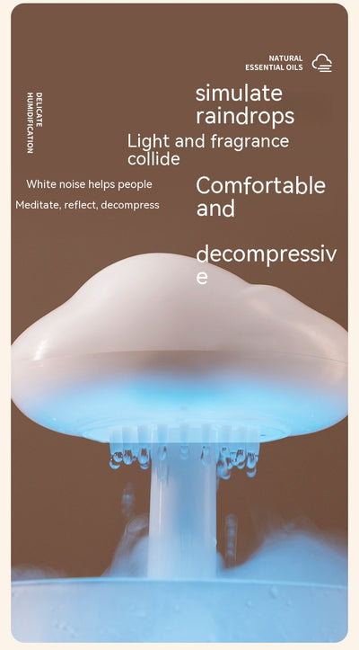 Difusor de Aroma con Luz Ambiental de Siete Colores y Efecto Lluvia Nube - Image 18