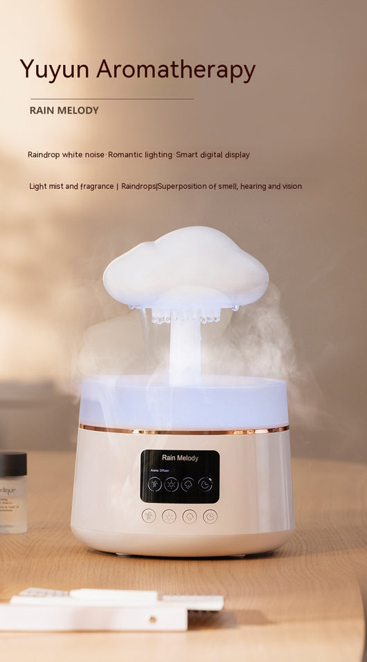 Difusor de Aroma con Luz Ambiental de Siete Colores y Efecto Lluvia Nube - Image 20