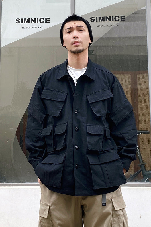 Chaqueta de Trabajo Estilo Japonés Primavera-Otoño Talla Industrial - Image 21