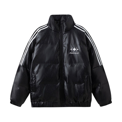 Abrigo PU Acolchado con Cuello Alto para Invierno - Image 19