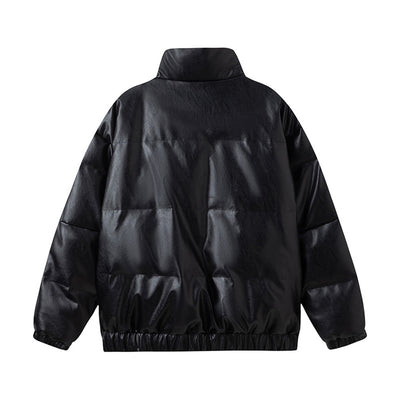 Abrigo PU Acolchado con Cuello Alto para Invierno - Image 29
