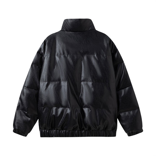 Abrigo PU Acolchado con Cuello Alto para Invierno - Image 29