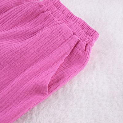 Pijama de Algodón Crepe Versátil - Conjunto Dos Piezas Holgado para Casa y Salida - Image 14