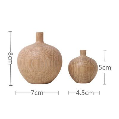 Jarrón de Madera Maciza Estilo Japonés con Flores Secas Decorativas - Image 27