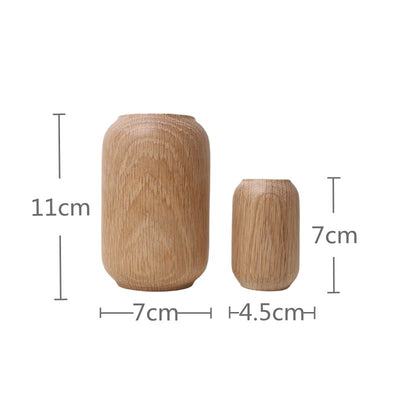 Jarrón de Madera Maciza Estilo Japonés con Flores Secas Decorativas - Image 29