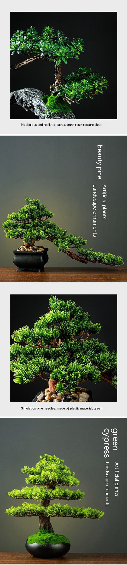 Bonsái Artificial de Pino Verde con Fuente - Decoración Feng Shui para Hogar y Oficina - Image 15