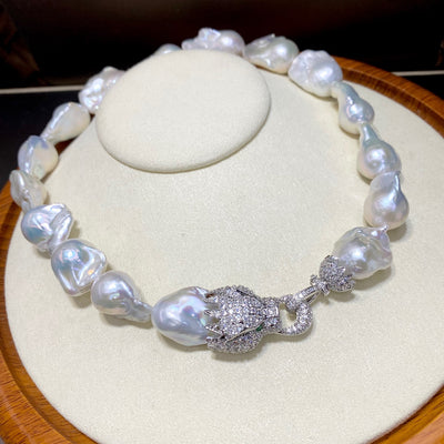 Collar de Perlas Barrocas Naturales Grandes de Agua Dulce para Mujer - Image 8