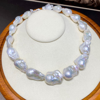 Collar de Perlas Barrocas Naturales Grandes de Agua Dulce para Mujer - Image 10