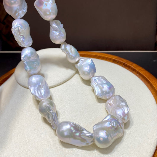 Collar de Perlas Barrocas Naturales Grandes de Agua Dulce para Mujer - Image 13