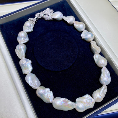 Collar de Perlas Barrocas Naturales Grandes de Agua Dulce para Mujer - Image 14