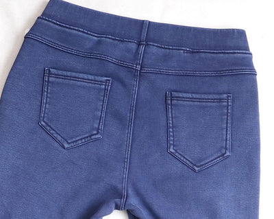 Pantalones Vaqueros Negros Cintura Alta Gruesos para Mujer - Image 9