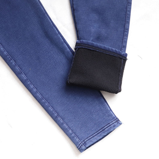 Pantalones Vaqueros Negros Cintura Alta Gruesos para Mujer - Image 12