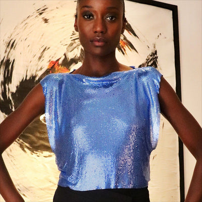 Top Brillante con Lentejuelas Metálicas - Estilo Dulce y Picante - Image 34