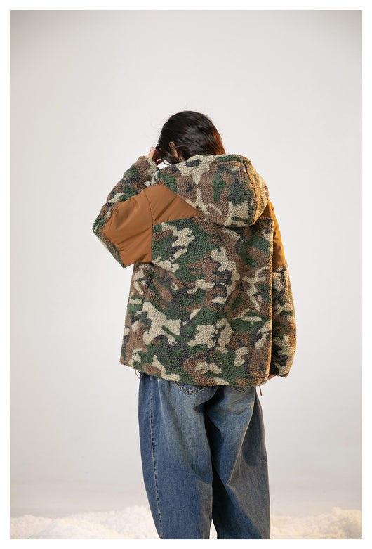 Abrigo Hoodie Camuflaje Retro de Algodón para Hombre - Image 23
