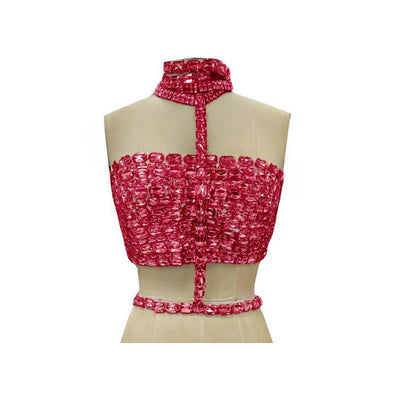 Top Tubo Bandage con Encaje y Strass Ajustable - Image 16