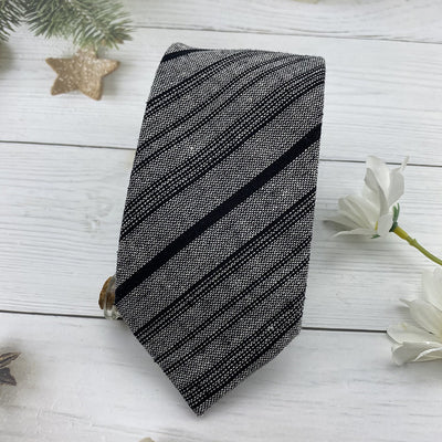 Corbata Escolar Británica de Invierno - Algodón Lino a Rayas Marrón con Cuadros - Image 25