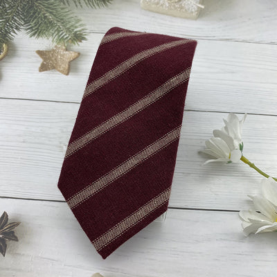 Corbata Escolar Británica de Invierno - Algodón Lino a Rayas Marrón con Cuadros - Image 31