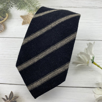 Corbata Escolar Británica de Invierno - Algodón Lino a Rayas Marrón con Cuadros - Image 37