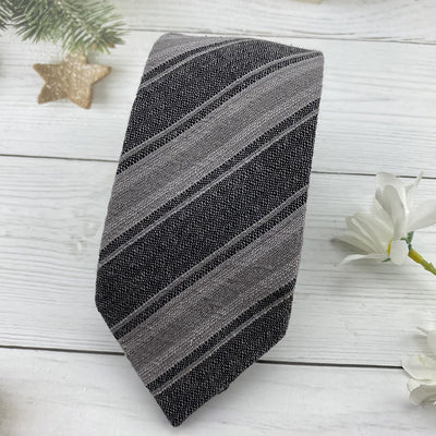 Corbata Escolar Británica de Invierno - Algodón Lino a Rayas Marrón con Cuadros - Image 41