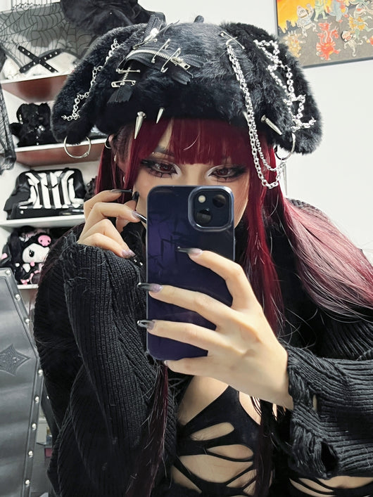 Boina Punk Rabbit Ear - Estilo Alternativo y Desenfadado - Image 14