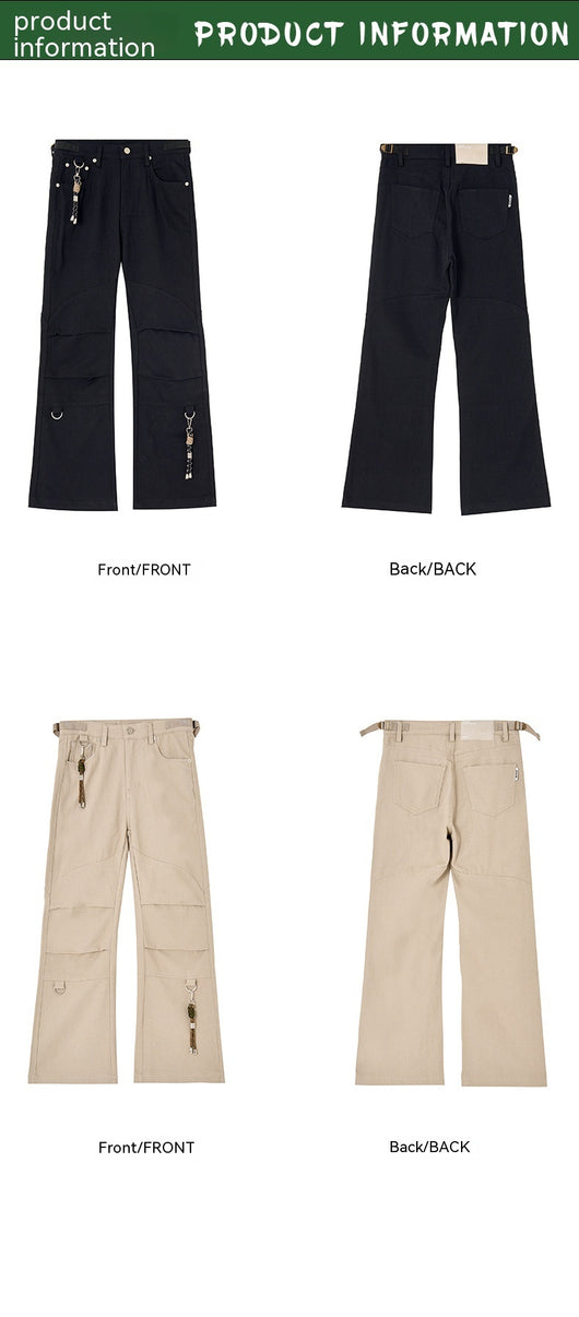 Pantalones Khaki Plisados de Corte Recto Cómodos y Versátiles - Image 7