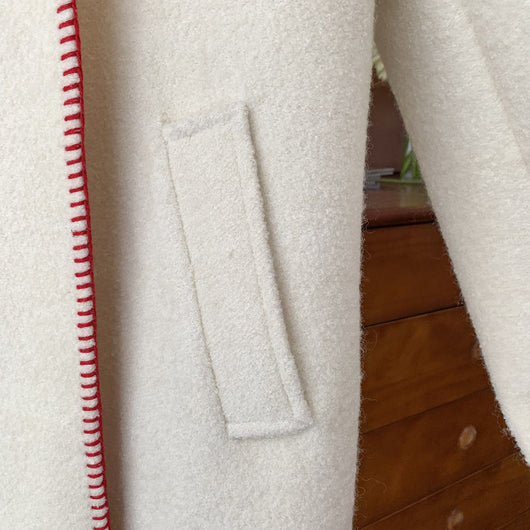 Abrigo de Lana con Solapa y Botón Único para Mujer - Image 17