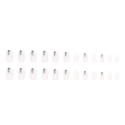 Uñas Postizas Cuadradas Degradado Negro - Diseño Europeo Minimalista - Image 20
