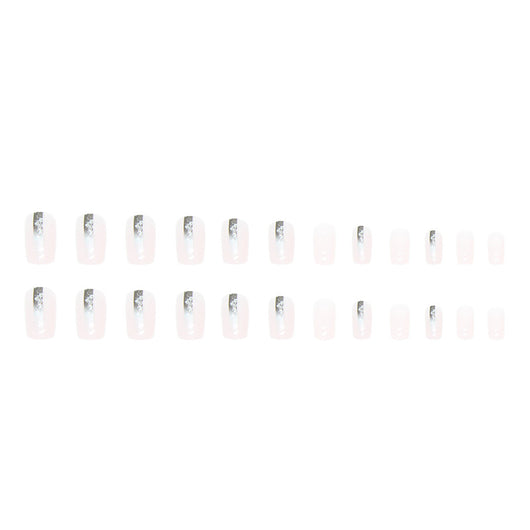 Uñas Postizas Cuadradas Degradado Negro - Diseño Europeo Minimalista - Image 20