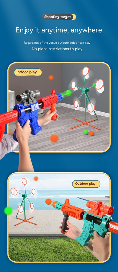 Pistola Interactiva Padre e Hijo con Blanco Giratorio Automático y Dardos Suaves - Image 8