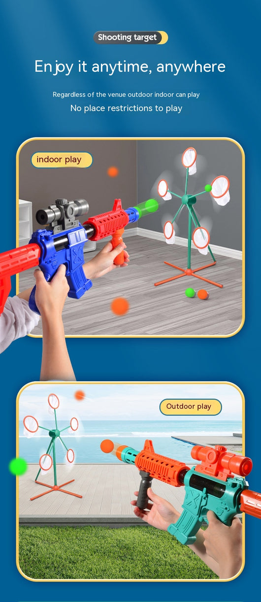 Pistola Interactiva Padre e Hijo con Blanco Giratorio Automático y Dardos Suaves - Image 8