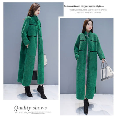 Abrigo Patchwork de Cuero y Piel de Cabra para Mujer - Image 25
