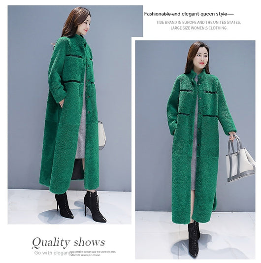 Abrigo Patchwork de Cuero y Piel de Cabra para Mujer - Image 25