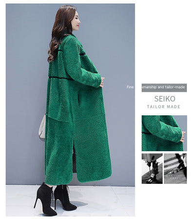 Abrigo Patchwork de Cuero y Piel de Cabra para Mujer - Image 27